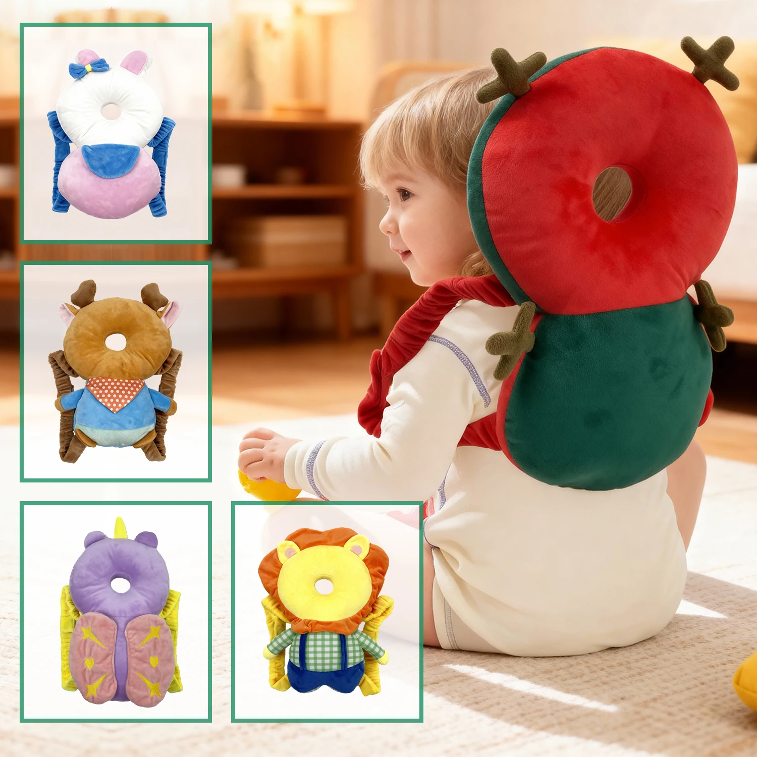 Baby Head Protector Backpack Anti Fall Cushion Toddler Learn Walk Pad Cartoon Soft Security Pillow Newborn Safety Headrest
Baby Head Protector Backpack Anti Fall Cushion Toddler Learn Walk Pad Cartoon Soft Security Pillow Newborn Safety Headrest