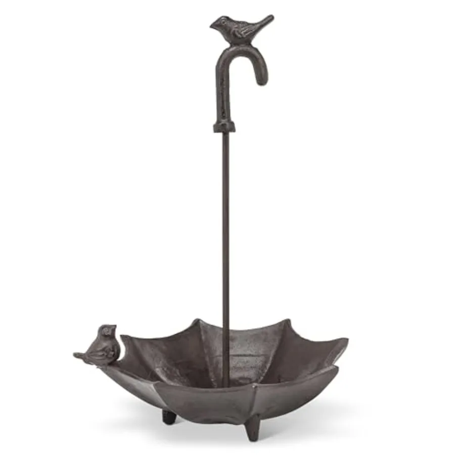 Umbrella Bird Feeder - Cast Iron Brown 12 inches H
Umbrella Bird Feeder - Cast Iron Brown 12 inches H