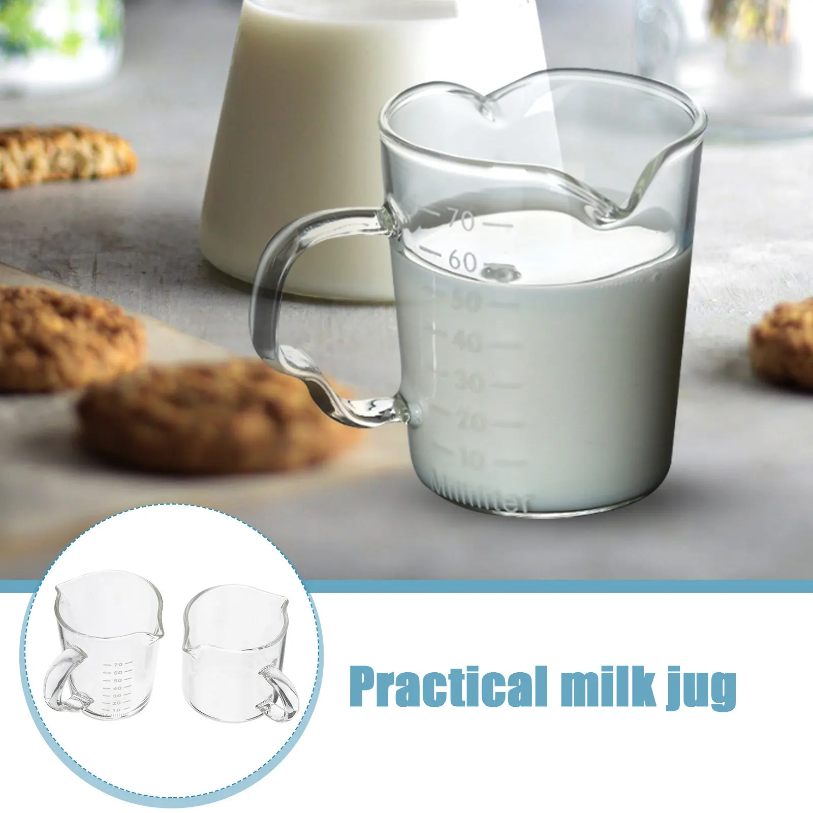 2Pcs Double Spout Milk Jug Premium Glass Heat Resistant Smooth Surface Anti Skid Bottom for Coffee Milk Juice Storage Cafe
2Pcs Double Spout Milk Jug Premium Glass Heat Resistant Smooth Surface Anti Skid Bottom for Coffee Milk Juice Storage Cafe