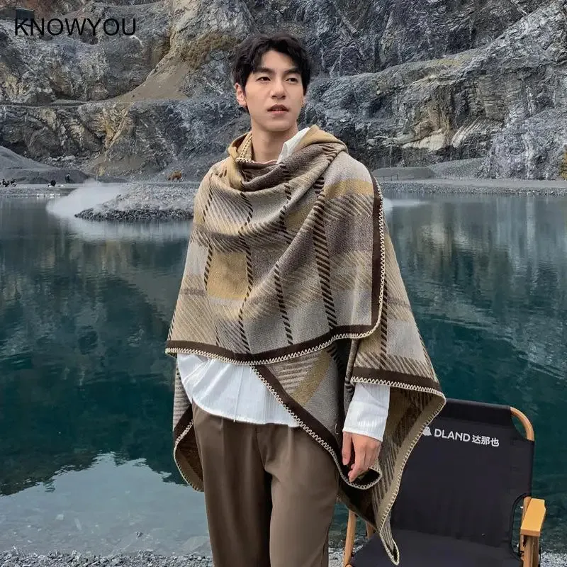 Men Poncho Winter Warm Shawl Thickening Blanket Luxury Scarf Male Cloak Cashmere Blend Pashmina Cape Stole Plaid Wraps
Men Poncho Winter Warm Shawl Thickening Blanket Luxury Scarf Male Cloak Cashmere Blend Pashmina Cape Stole Plaid Wraps