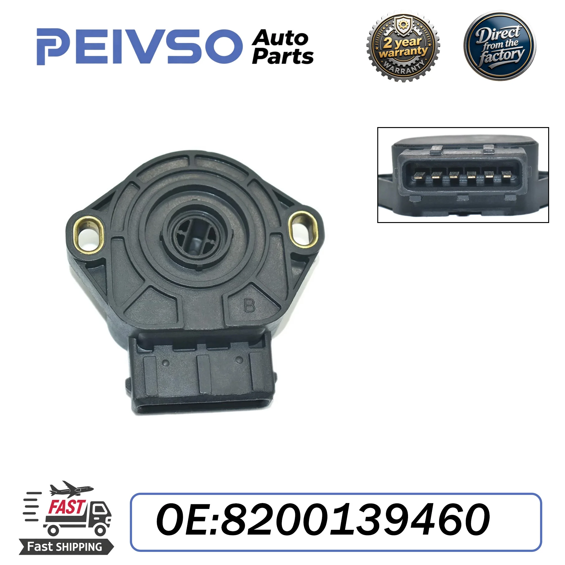 PEIVSO 8200139460 High-Quality Throttle Position Sensor For Renault Clio Twingo Scenic 7700431918 CTS4089
PEIVSO 8200139460 High-Quality Throttle Position Sensor For Renault Clio Twingo Scenic 7700431918 CTS4089