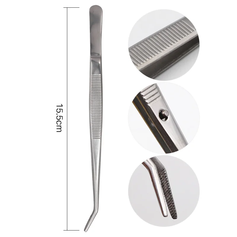 Stainless Steel Curved Tweezers Serrated Pointed Tip Tweezer Dental Medical Equipment Tool Home Nail Art Rhinestones Use Tool
Stainless Steel Curved Tweezers Serrated Pointed Tip Tweezer Dental Medical Equipment Tool Home Nail Art Rhinestones Use Tool