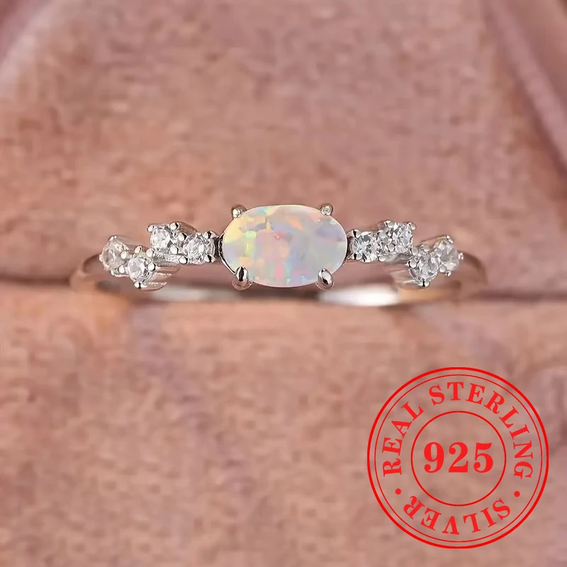 CAOSHI Exquisite 925 Sterling Silver Ring for Women Imitation Opal Oval Finger Accessory Trendy Engagement Versatile Jewelry Hot
CAOSHI Exquisite 925 Sterling Silver Ring for Women Imitation Opal Oval Finger Accessory Trendy Engagement Versatile Jewelry Hot