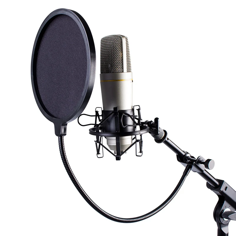 Yinyu Dual Layer Microphone Pop Filter with 30cm Strong Goose Neck & C-Clamp for Studio Recording Broadcasting 
Yinyu Dual Layer Microphone Pop Filter with 30cm Strong Goose Neck & C-Clamp for Studio Recording Broadcasting