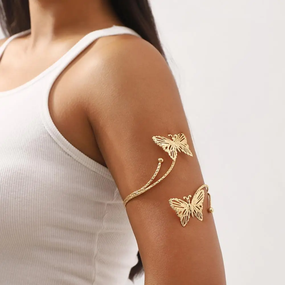 Open Arm Bracelet Adjustable Bangle Hollow Out Butterfly Shape Arm Cuff Flower Decor Lady Party Cosplay Performance Jewelry
Open Arm Bracelet Adjustable Bangle Hollow Out Butterfly Shape Arm Cuff Flower Decor Lady Party Cosplay Performance Jewelry