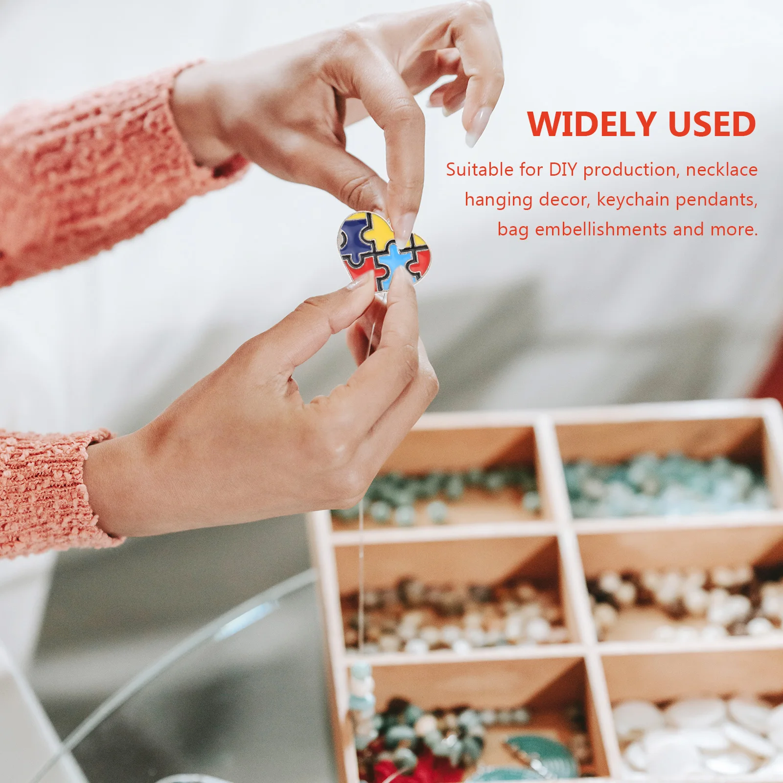 8pcs Autism Heart Charm Keychain Pendant DIY Decorative Accessories Alloy Round Puzzle Pieces Walking Aids Bracelets Jewelry
8pcs Autism Heart Charm Keychain Pendant DIY Decorative Accessories Alloy Round Puzzle Pieces Walking Aids Bracelets Jewelry