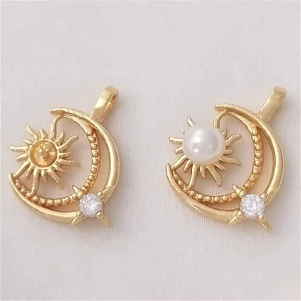 14K Color Gold Star Moon Sun Moon Bead Holder Pendant Handmade Pearl Jewelry DIY Necklace Bracelet Charm Accessories K190
14K Color Gold Star Moon Sun Moon Bead Holder Pendant Handmade Pearl Jewelry DIY Necklace Bracelet Charm Accessories K190