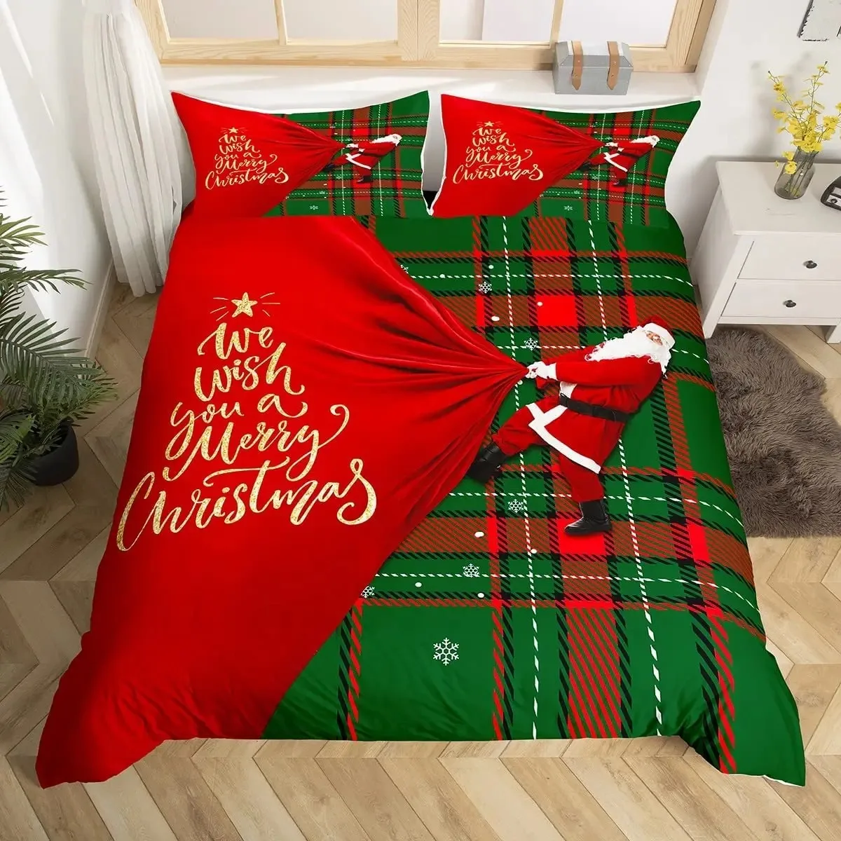Christmas Duvet Cover Set King Queen Full Twin Size For Kids Teens Adults Bedding Set Polyester Comforter Cover With Pillowcase
Christmas Duvet Cover Set King Queen Full Twin Size For Kids Teens Adults Bedding Set Polyester Comforter Cover With Pillowcase