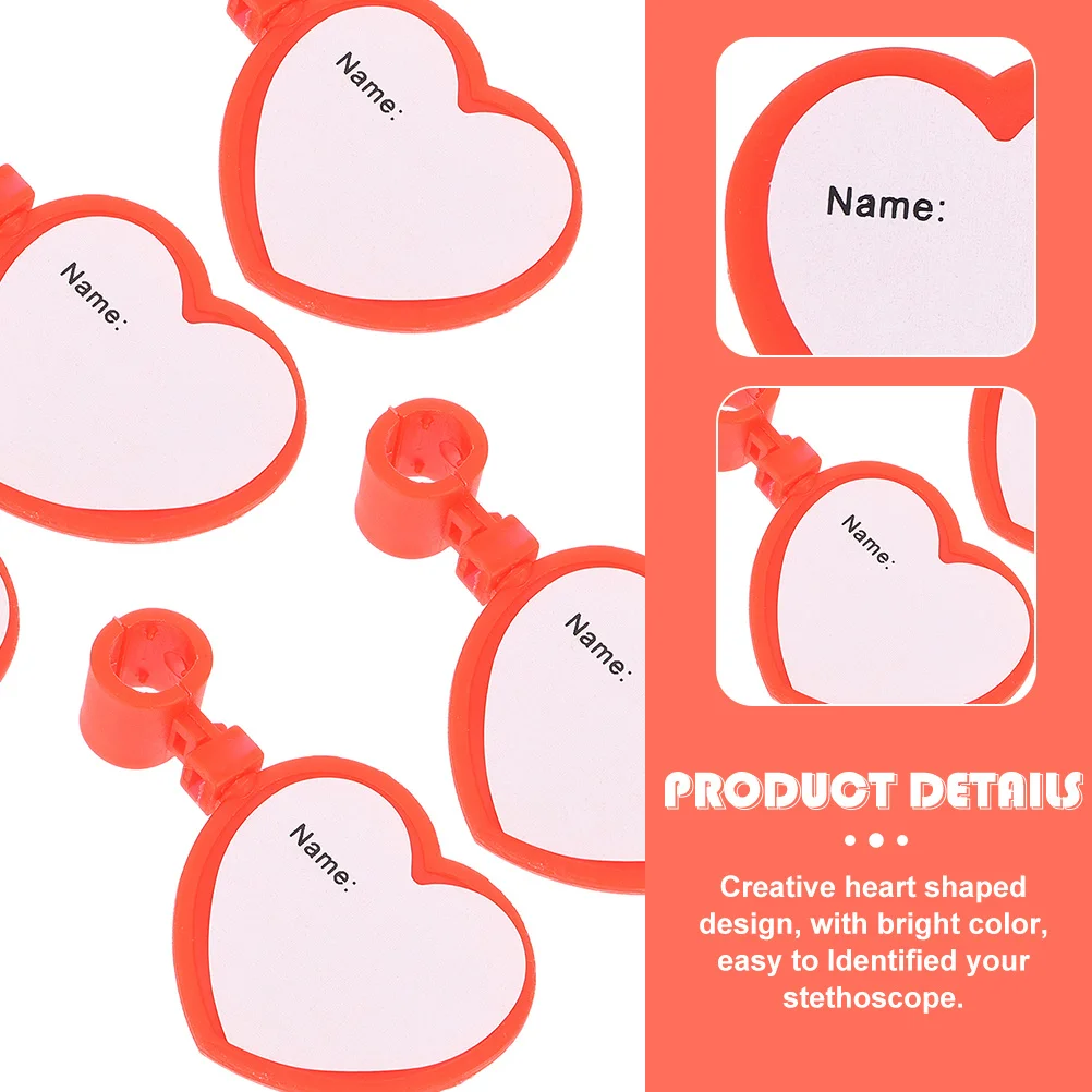 10 шт. красных бирок-держателей для идентификации в форме сердца для стетоскопа, из высококачественного пластика, для идентификации, для обучения
10 шт. красных бирок-держателей для идентификации в форме сердца для стетоскопа, из высококачественного пластика, для идентификации, для обучения