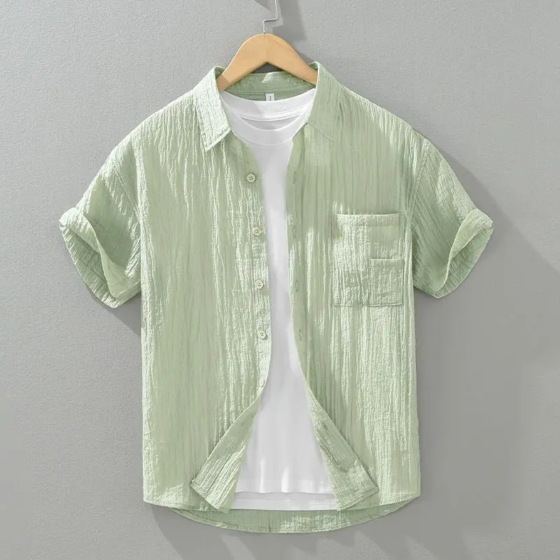 New 2026 Men's Summer Short Sleeve Shirt Loose Fit Breathable Thin Casual Textured Feeling Versatile Style Thin Shirt
New 2026 Men's Summer Short Sleeve Shirt Loose Fit Breathable Thin Casual Textured Feeling Versatile Style Thin Shirt