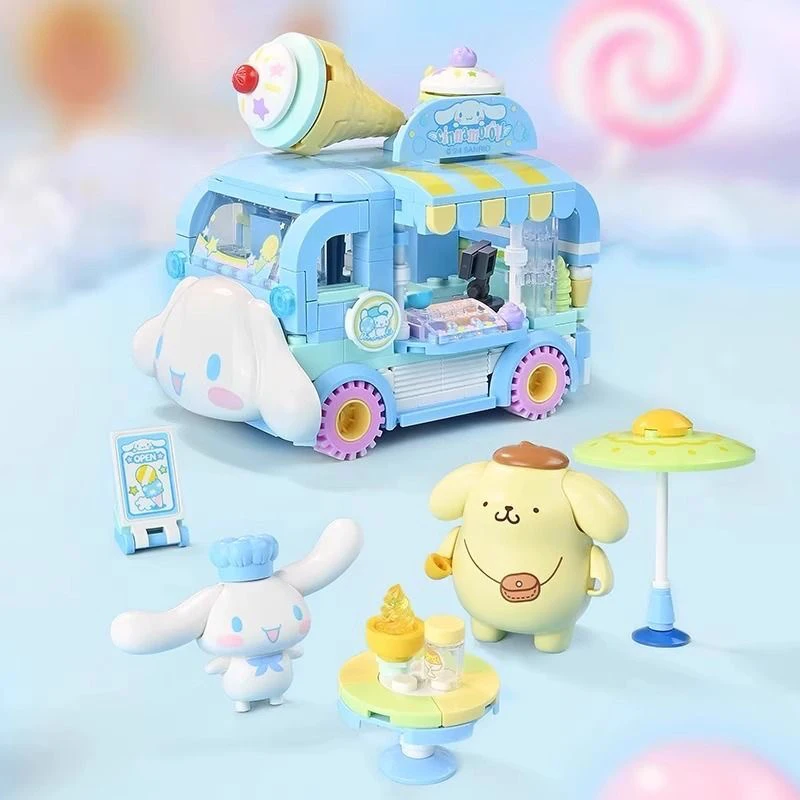 Sanrio Series Building Blocks Hello Kitty Pochacco Burger Car Pom Pom Purin Cinnamoroll Dessert Car Model Bricks Kids Toys Gifts
Sanrio Series Building Blocks Hello Kitty Pochacco Burger Car Pom Pom Purin Cinnamoroll Dessert Car Model Bricks Kids Toys Gifts