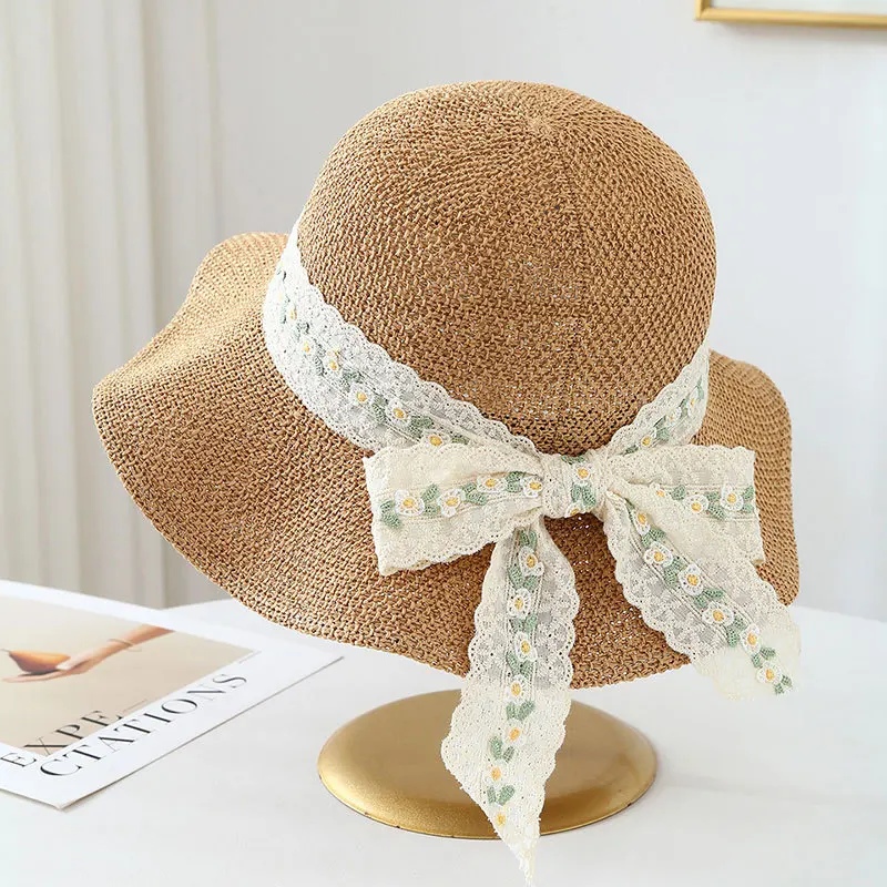 Summer Lace Bow Fisherman Hat for Women Wavy Brim Bucket Hat Breathable Travel Vacation Sun Hat
Summer Lace Bow Fisherman Hat for Women Wavy Brim Bucket Hat Breathable Travel Vacation Sun Hat