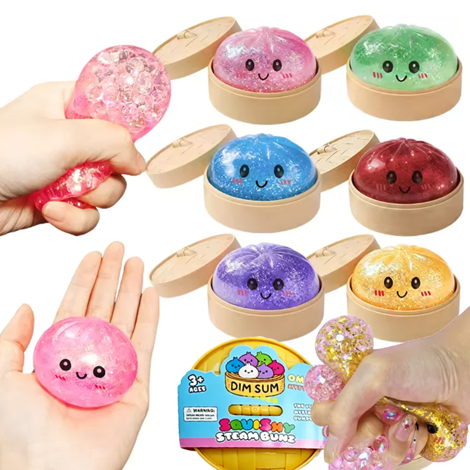 Mini Glitter Dumpling Squishy with Box Dumplings Sensory Squeeze Toy for Stress Relief Random Color Soft TPR
Mini Glitter Dumpling Squishy with Box Dumplings Sensory Squeeze Toy for Stress Relief Random Color Soft TPR