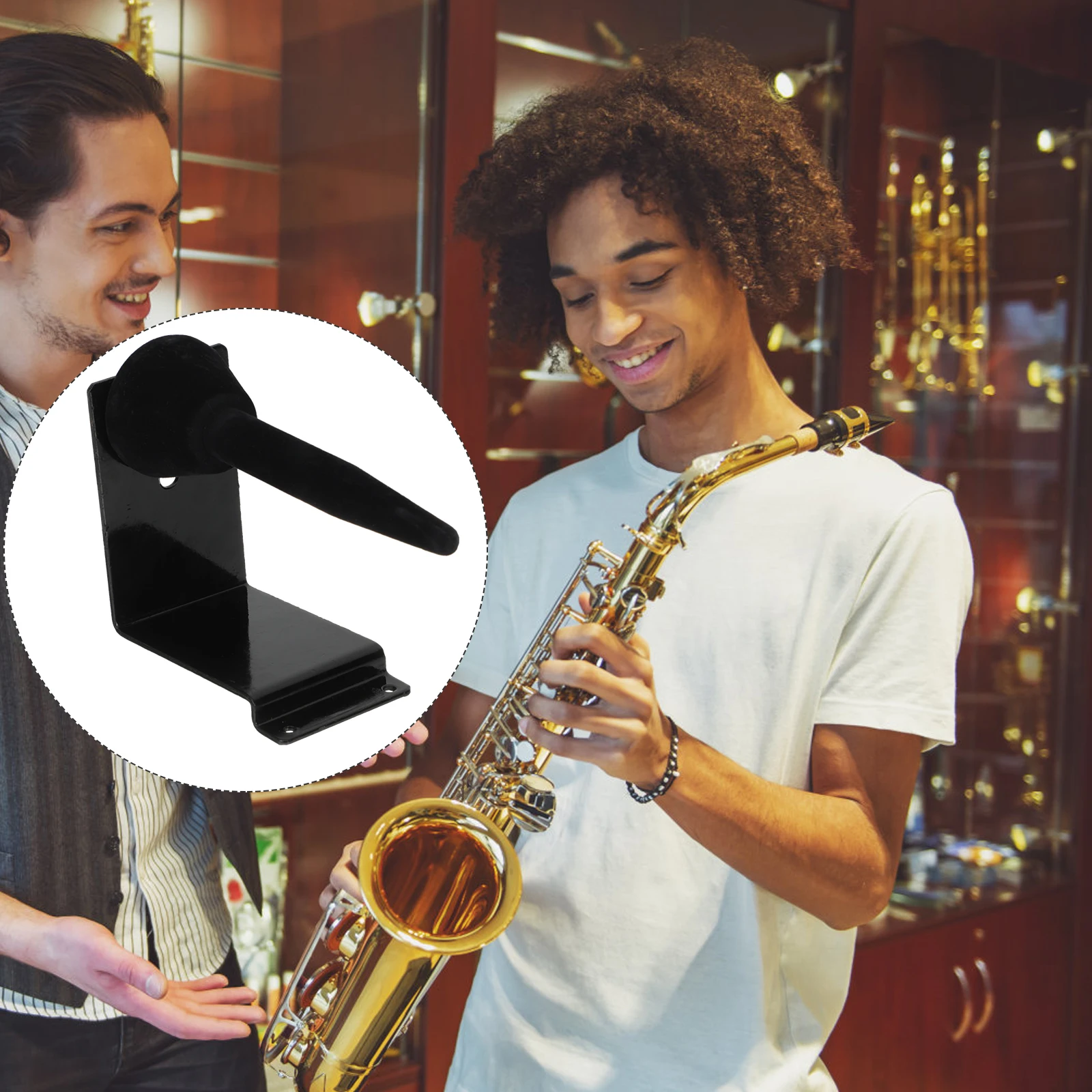 Wall Mounted Saxophone Flute Stand Durable Iron Plastic Flute Wall Holder Storage Rack For Home Music Room Instrument Store 
Wall Mounted Saxophone Flute Stand Durable Iron Plastic Flute Wall Holder Storage Rack For Home Music Room Instrument Store