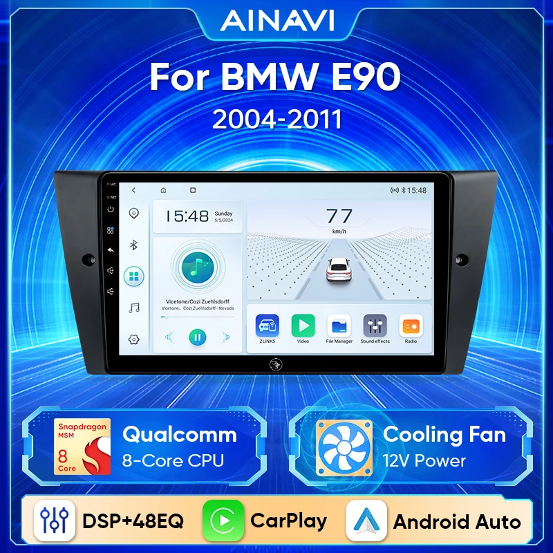 AINAVI Car Radio For BMW 3 Series E90 E91 E92 E93 Wireless CarPlay Android Auto Multimedia Player GPS 2din autoradio Navi DSP
AINAVI Car Radio For BMW 3 Series E90 E91 E92 E93 Wireless CarPlay Android Auto Multimedia Player GPS 2din autoradio Navi DSP