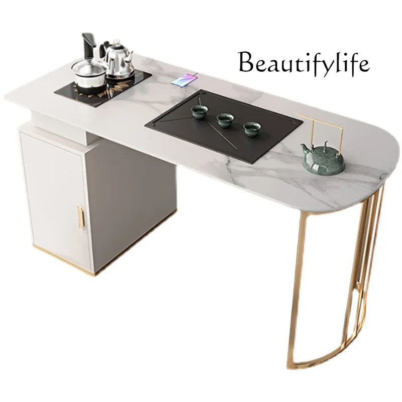 Light luxury rock slab tea table and chair combination modern simple home balcony tea table automatic tea table
Light luxury rock slab tea table and chair combination modern simple home balcony tea table automatic tea table