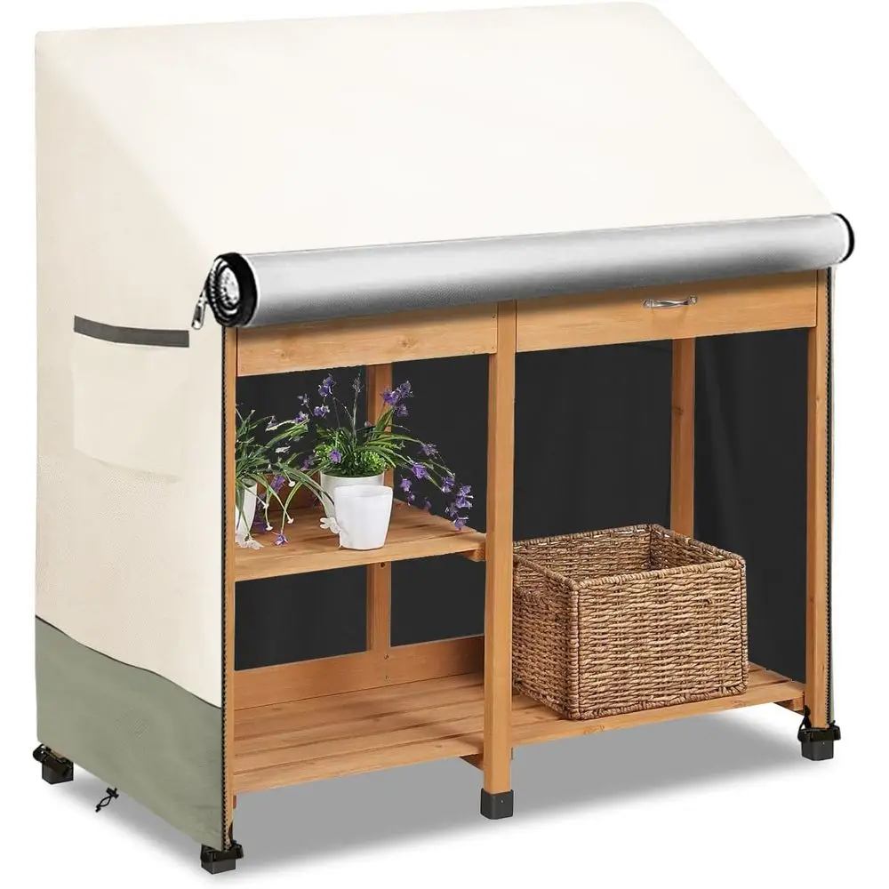 Outdoor Garden Potting Bench Table Cover with Split Zipper,Heavy 600D Duty Waterproo Anti-UV All Weather Protection,47" x 20" x
Outdoor Garden Potting Bench Table Cover with Split Zipper,Heavy 600D Duty Waterproo Anti-UV All Weather Protection,47" x 20" x