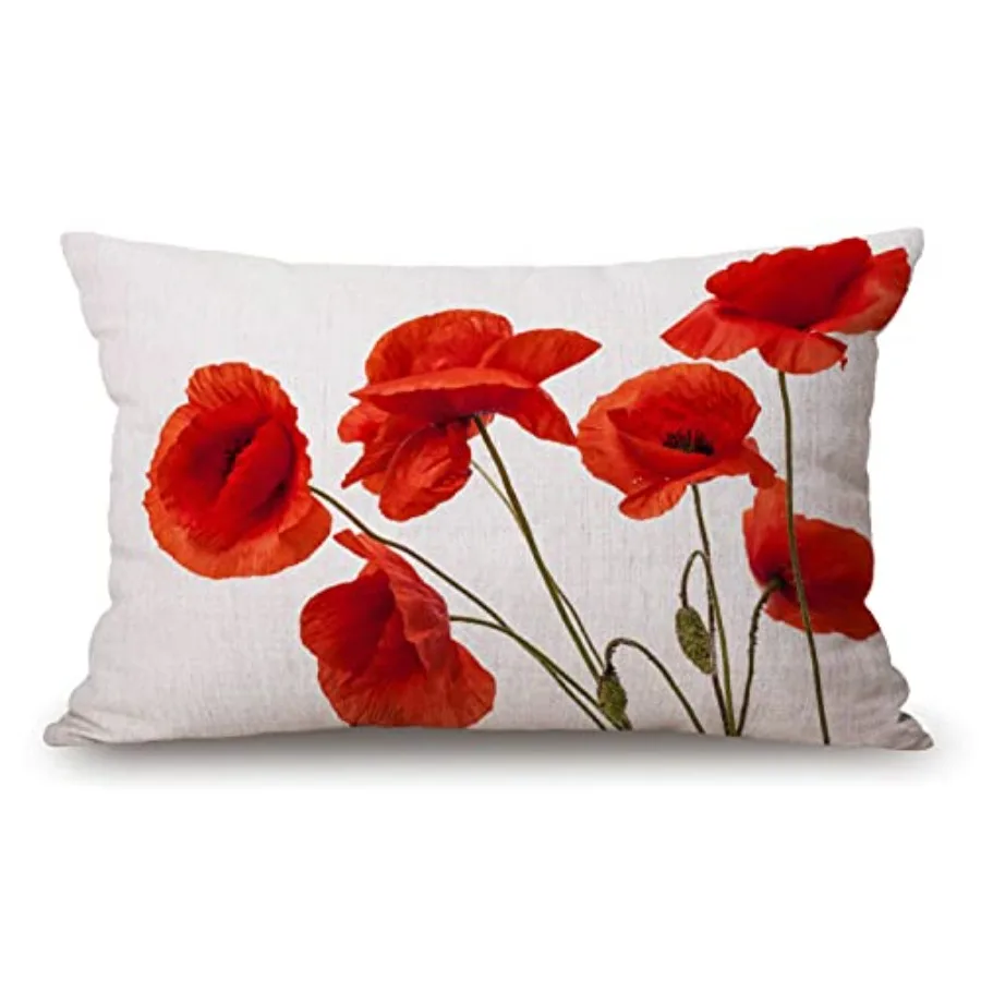 Poppy Flowers Farmhouse Pillow Covers 12x20 Inch, Home Decorative Throw Pillow Case Cushion Cover, Home
Poppy Flowers Farmhouse Pillow Covers 12x20 Inch, Home Decorative Throw Pillow Case Cushion Cover, Home