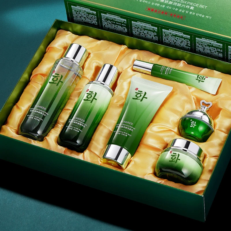 Facial Skin Care Set Seaweed Essence Cream Moisturizing Facial cleanser Toner Eye Cream Face Lotion Facial Products Kits 6 PCS
Facial Skin Care Set Seaweed Essence Cream Moisturizing Facial cleanser Toner Eye Cream Face Lotion Facial Products Kits 6 PCS