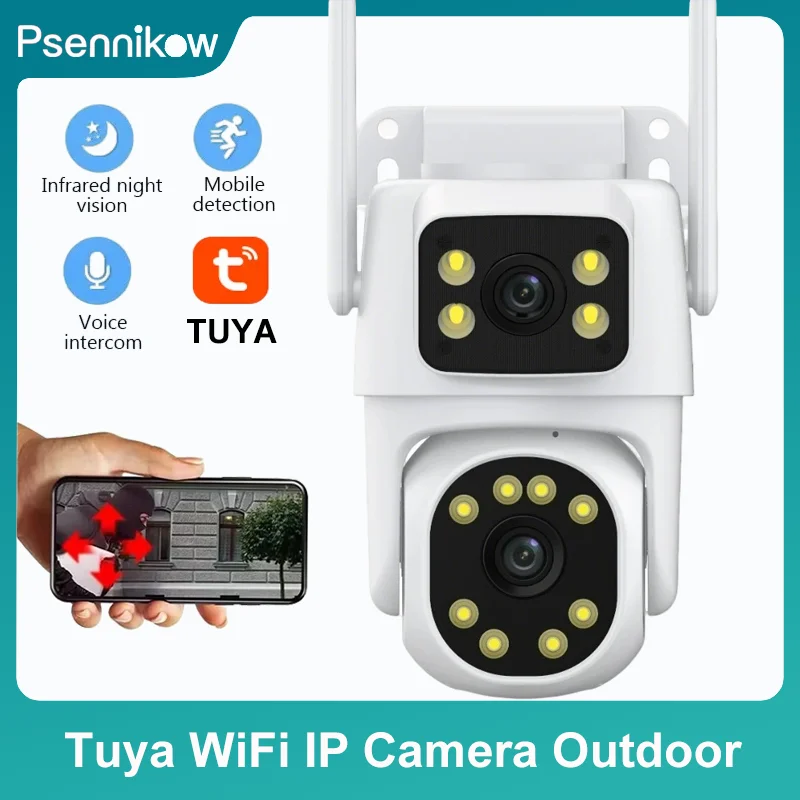 Tuya WiFi IP Camera Outdoor 6MP 5K HD Dual Lens Smart PTZ Wireless Home Security CCTV Video Surveillance Human Detection
Tuya WiFi IP Camera Outdoor 6MP 5K HD Dual Lens Smart PTZ Wireless Home Security CCTV Video Surveillance Human Detection