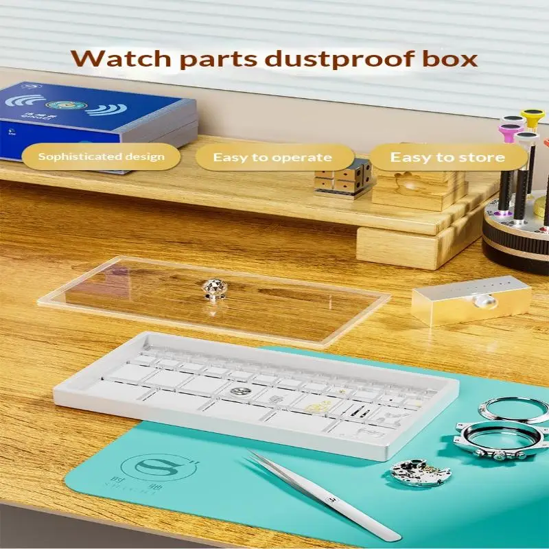 1PCS LongLasting High Quality Durable Acrylic Watch Parts Storage Tray For Professionals Storage Boxes Watch Parts Dustproof Box
1PCS LongLasting High Quality Durable Acrylic Watch Parts Storage Tray For Professionals Storage Boxes Watch Parts Dustproof Box