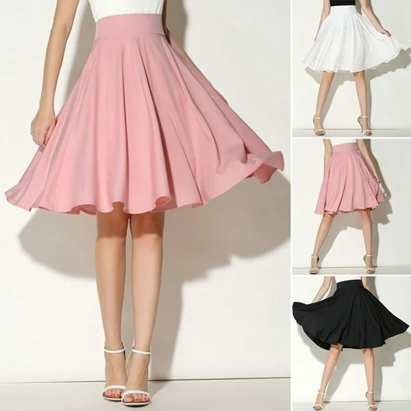 Women Fashion Solid Color Elastic Waist Skirt Casual High Waist Skirt Vintage Pleated Skirt
Women Fashion Solid Color Elastic Waist Skirt Casual High Waist Skirt Vintage Pleated Skirt
