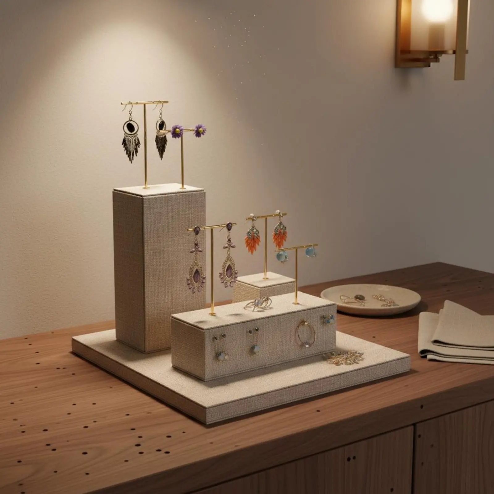 Jewelry Display Stand Minimalist Design Watch Display Holder Countertop Jewelry Stand Multi-Tier Retail Fixture Fixture Custom
Jewelry Display Stand Minimalist Design Watch Display Holder Countertop Jewelry Stand Multi-Tier Retail Fixture Fixture Custom