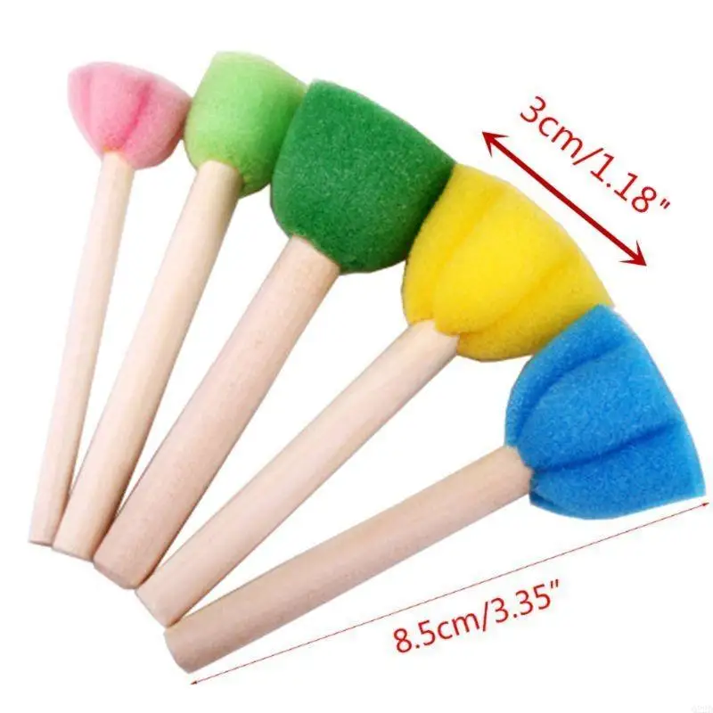 Q22D 5 Pieces Kids Painting Sponge Brushes Seal Improve Intelligence for Creative Toy for Kingdergarten Kids Over 12 Mo
Q22D 5 Pieces Kids Painting Sponge Brushes Seal Improve Intelligence for Creative Toy for Kingdergarten Kids Over 12 Mo