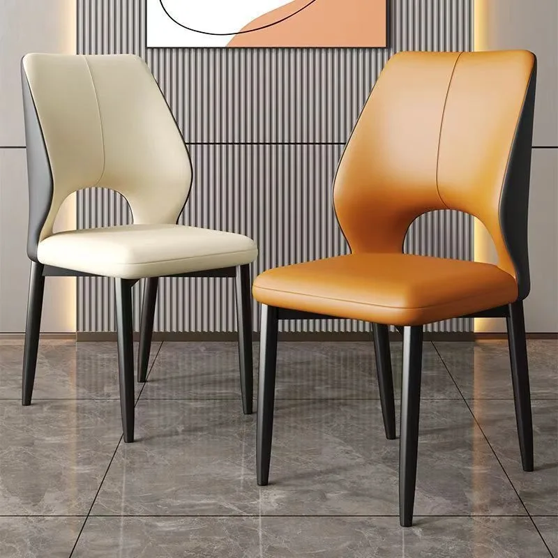 Italian Minimalist & Nordic Leisure Dining Chair with Leather Upholstery Steel Frame-Light Luxury High-End Feel Makeup Home Use
Italian Minimalist & Nordic Leisure Dining Chair with Leather Upholstery Steel Frame-Light Luxury High-End Feel Makeup Home Use