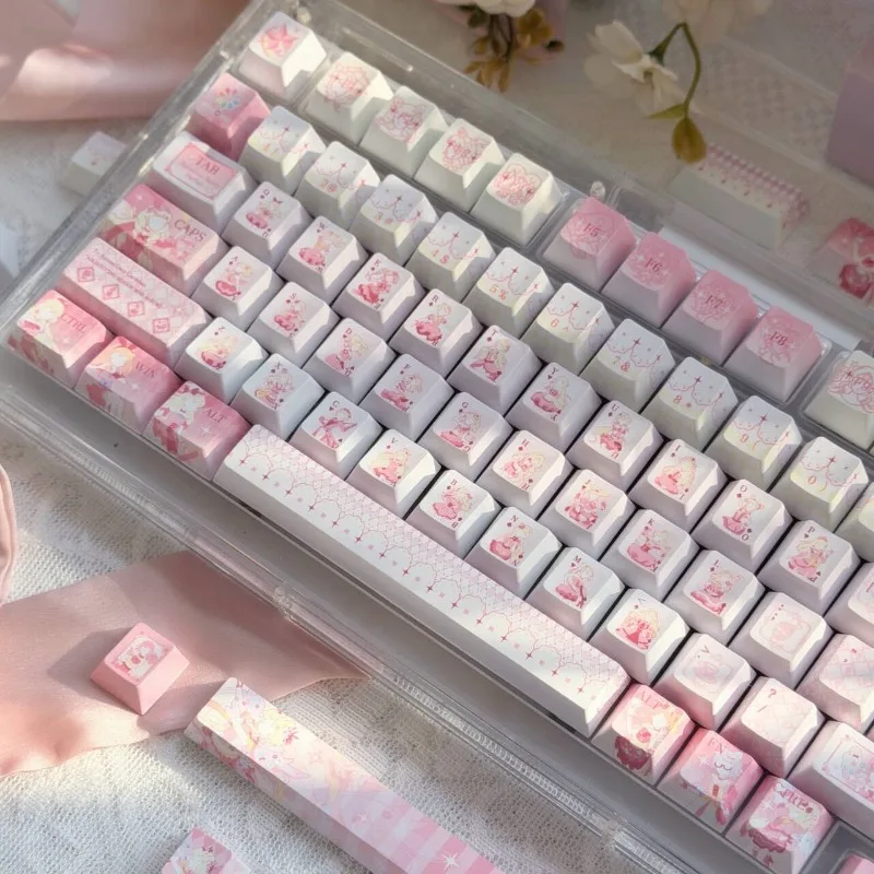 Розовый набор колпачков для клавиш в стиле аниме, 130 клавиш, индивидуальный PBT сублимационный вишневый профиль, колпачок для клавиатуры для аксессуаров для механической клавиатуры
Розовый набор колпачков для клавиш в стиле аниме, 130 клавиш, индивидуальный PBT сублимационный вишневый профиль, колпачок для клавиатуры для аксессуаров для механической клавиатуры