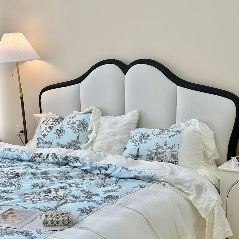 French cream style leather bed modern simple light luxury double
French cream style leather bed modern simple light luxury double