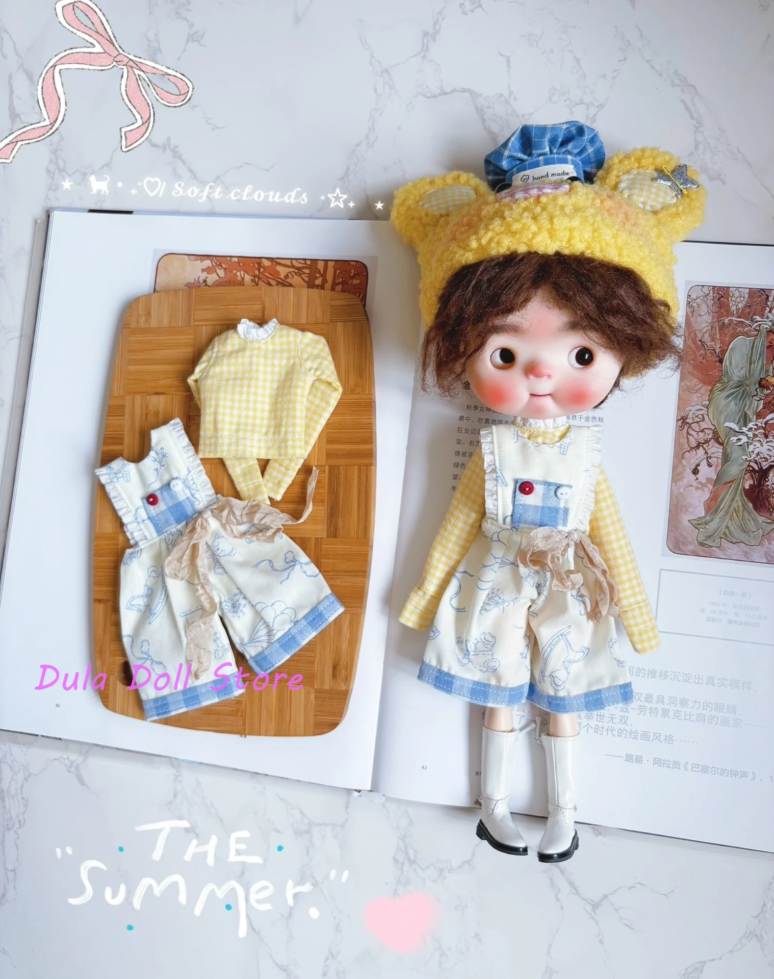 Одежда для куклы Dula, детский костюм с маслом медведя Blythe ob24 ob22 ICY JerryB 1/6, аксессуары для кукол Bjd
Одежда для куклы Dula, детский костюм с маслом медведя Blythe ob24 ob22 ICY JerryB 1/6, аксессуары для кукол Bjd