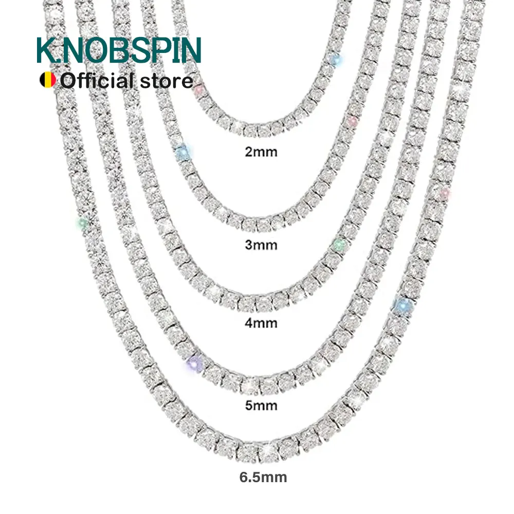 For KNOBSPIN GRA Certified Moissanite Tennis Necklace 2/3/4/5/6.5mm Solid 925 Sterling Silver Diamond Tennis Necklaces for Women
For KNOBSPIN GRA Certified Moissanite Tennis Necklace 2/3/4/5/6.5mm Solid 925 Sterling Silver Diamond Tennis Necklaces for Women
