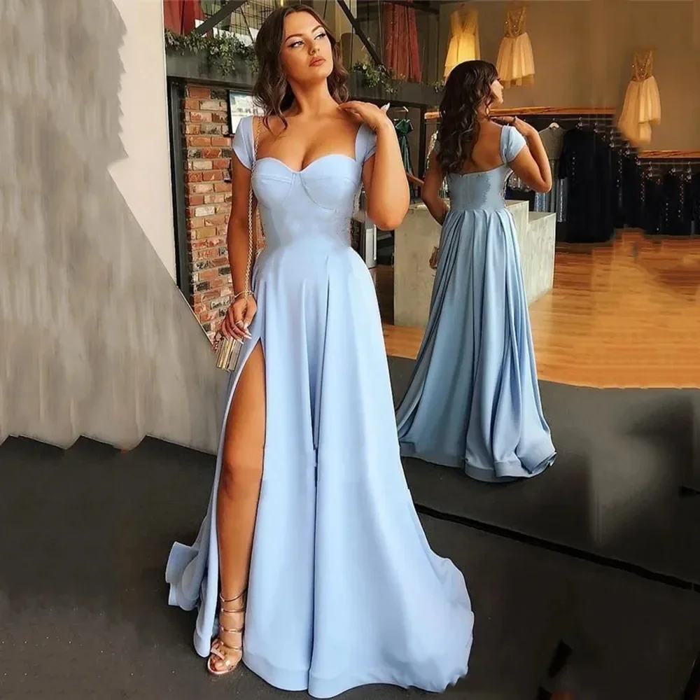 Fashion lady Formal occasion Prom Party Dresses sweetheart side slit cap sleeves Sexy Side Split Appliques Evening Prom Dresses
Fashion lady Formal occasion Prom Party Dresses sweetheart side slit cap sleeves Sexy Side Split Appliques Evening Prom Dresses