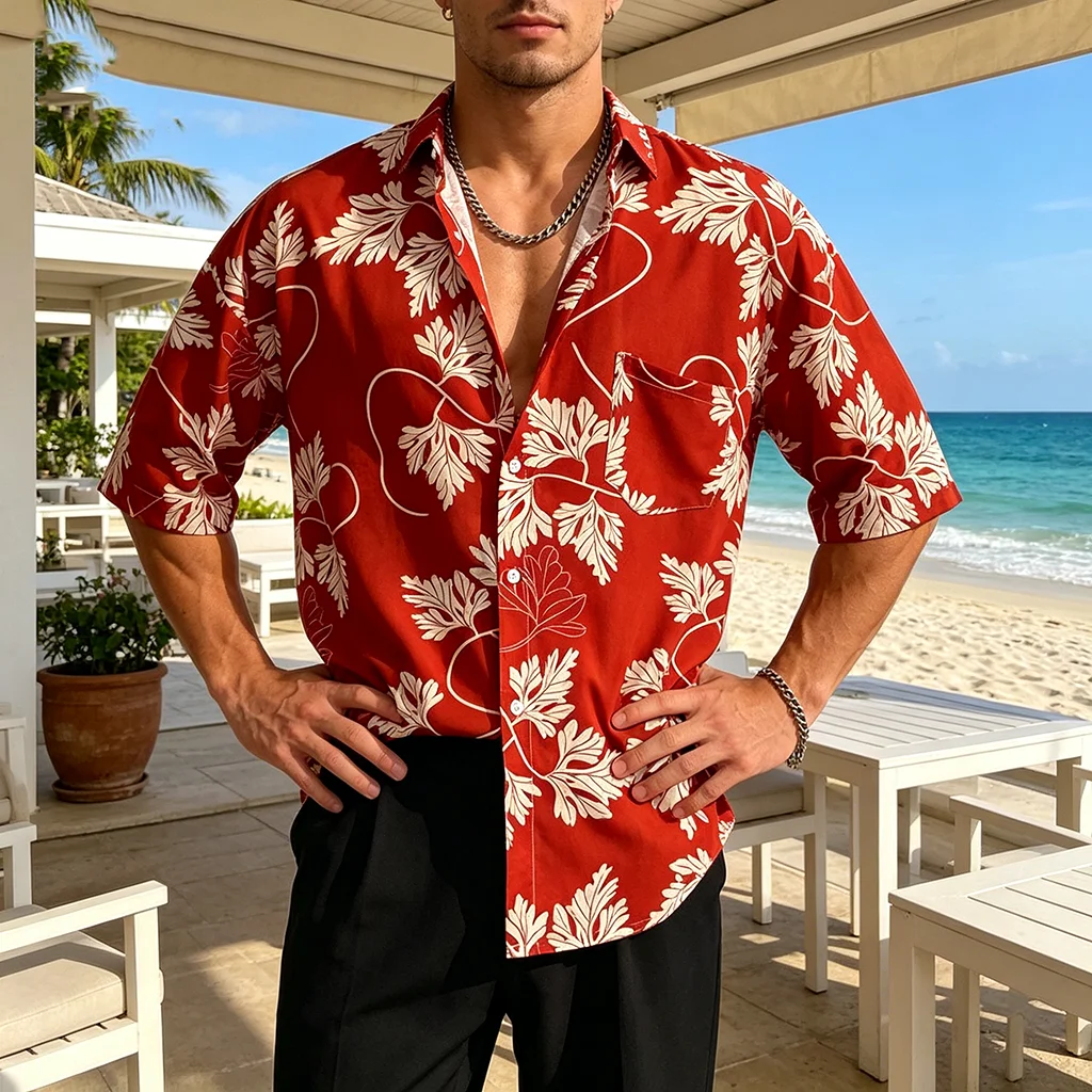 2026Men's Hawaiian Shirt Summer Short Sleeve Button Up Shirt Vintage Wave Print Casual Loose Blouse for Beach Vacation Holiday
2026Men's Hawaiian Shirt Summer Short Sleeve Button Up Shirt Vintage Wave Print Casual Loose Blouse for Beach Vacation Holiday