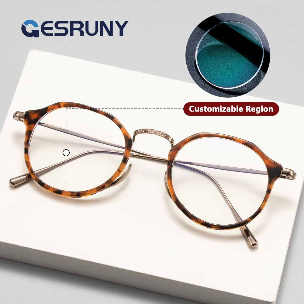 Gesruny Vintage Round Titanium Progressive Prescription Glasses Custom Myopia Optical Lenses Eyewear Women Men Eyeglasses
Gesruny Vintage Round Titanium Progressive Prescription Glasses Custom Myopia Optical Lenses Eyewear Women Men Eyeglasses