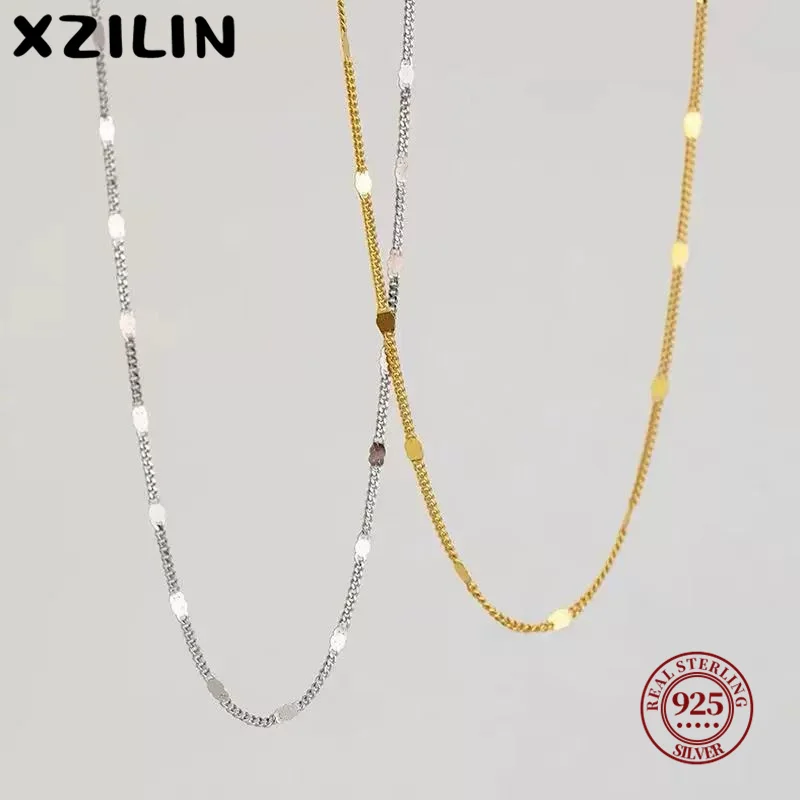 XZiLin 100% 925 Sterling Silver Choker Necklace for Women Clavicle Chain Simple Design for Girlfriend Birthday Party Gift Jewelr
XZiLin 100% 925 Sterling Silver Choker Necklace for Women Clavicle Chain Simple Design for Girlfriend Birthday Party Gift Jewelr