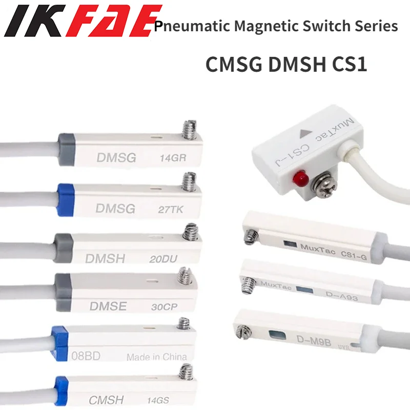 Pneumatic Magnetic Switch CS1-J-G CMSG DMSH CMSJ Proximity Switch Sensor for use with cylinders
Pneumatic Magnetic Switch CS1-J-G CMSG DMSH CMSJ Proximity Switch Sensor for use with cylinders