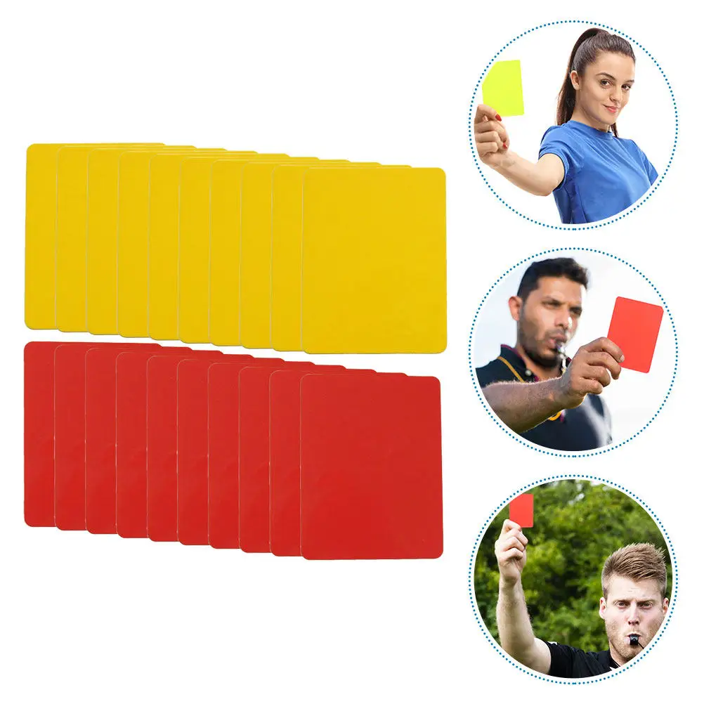 20Pcs Lightweight PVC Referee Cards Red Yellow Soccer Cards Easy-Extraction Portable Wear-Resistant Match Accessory for Football
20Pcs Lightweight PVC Referee Cards Red Yellow Soccer Cards Easy-Extraction Portable Wear-Resistant Match Accessory for Football