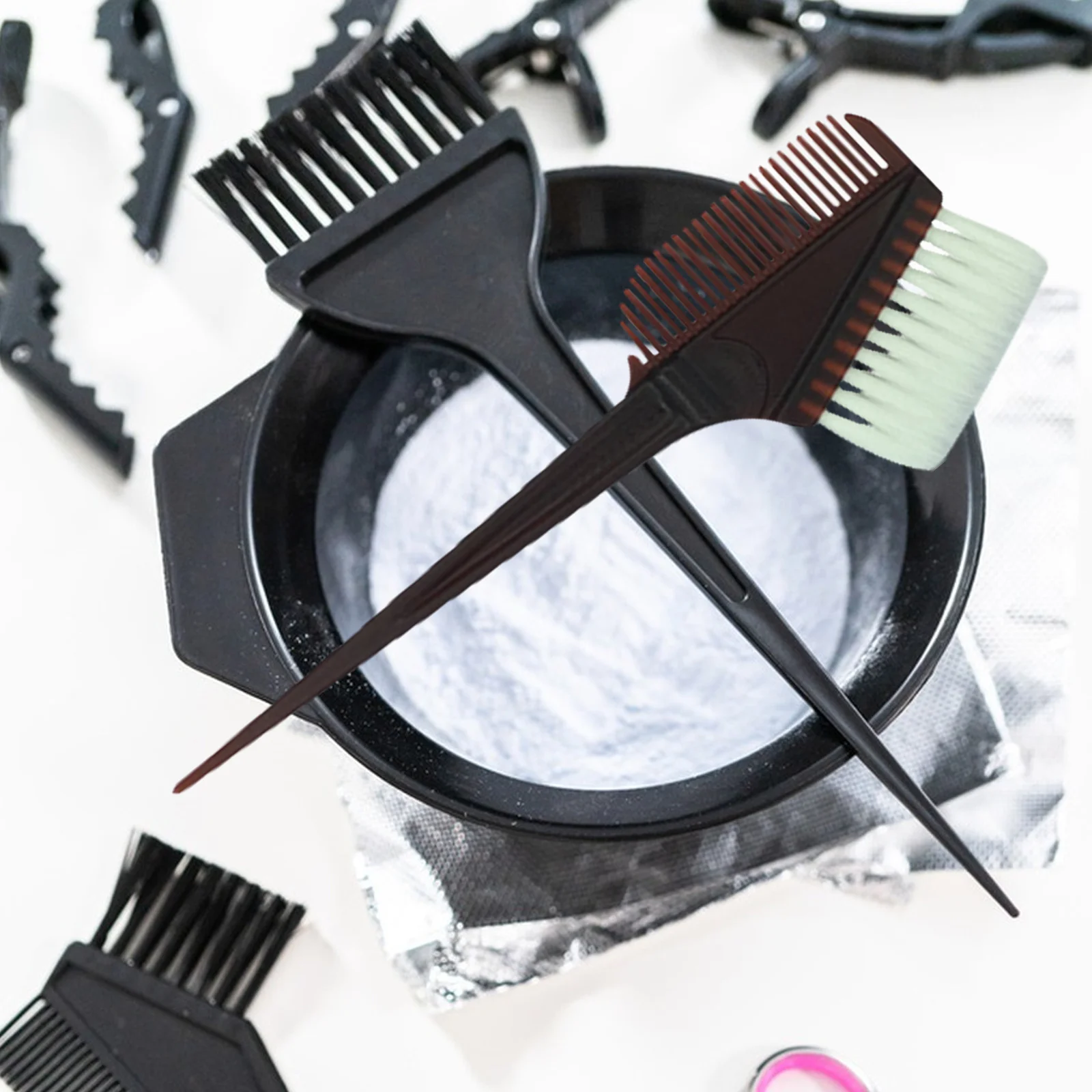 5pcs Dye Comb Set Plastic Hair Coloring Tools For Diy Home Salon Use Hair Dye Kit Hairdressing Comb Brush Bowl
5pcs Dye Comb Set Plastic Hair Coloring Tools For Diy Home Salon Use Hair Dye Kit Hairdressing Comb Brush Bowl