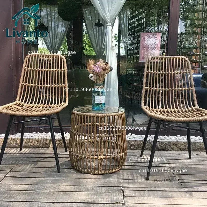 Japanese Rattan Outdoor Chairs Modern Leisure Sofa Chair Nordic Outdoor Furniture Leisure Backrest Iron Balcony Dining Chair GL
Japanese Rattan Outdoor Chairs Modern Leisure Sofa Chair Nordic Outdoor Furniture Leisure Backrest Iron Balcony Dining Chair GL
