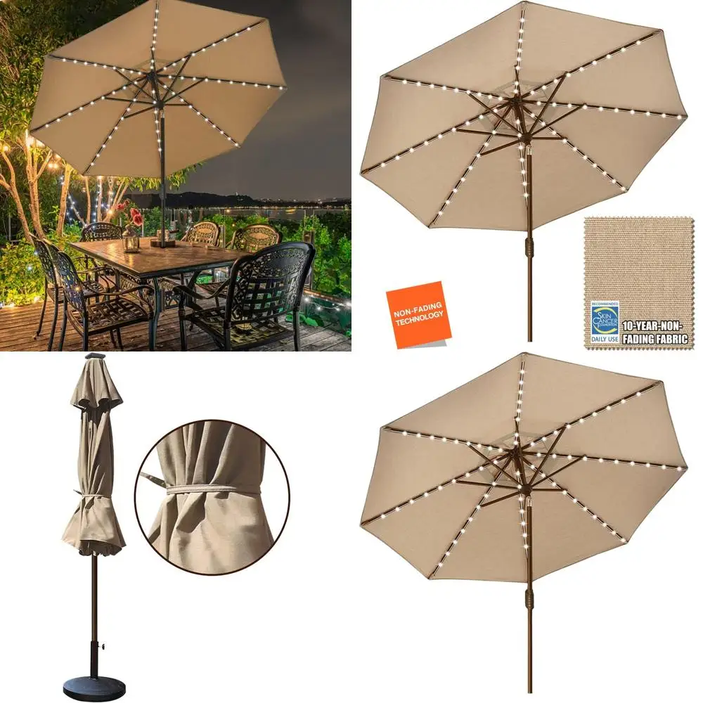 10-футовый прочный зонт для патио на солнечной энергии со светодиодной подсветкой и вентиляцией, цвет серо-бежевый
10-футовый прочный зонт для патио на солнечной энергии со светодиодной подсветкой и вентиляцией, цвет серо-бежевый
