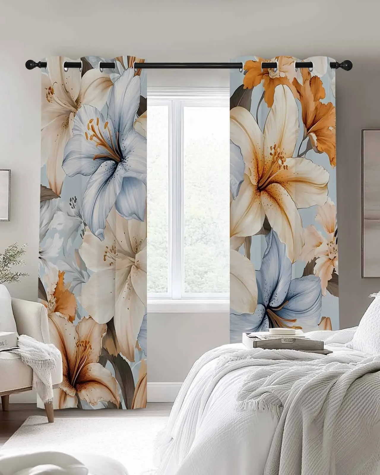 Modernism Spring Lily Flower Room Curtains Large Window Curtain Kids Room Bedroom Kitchen Home Decor Drapes
Modernism Spring Lily Flower Room Curtains Large Window Curtain Kids Room Bedroom Kitchen Home Decor Drapes