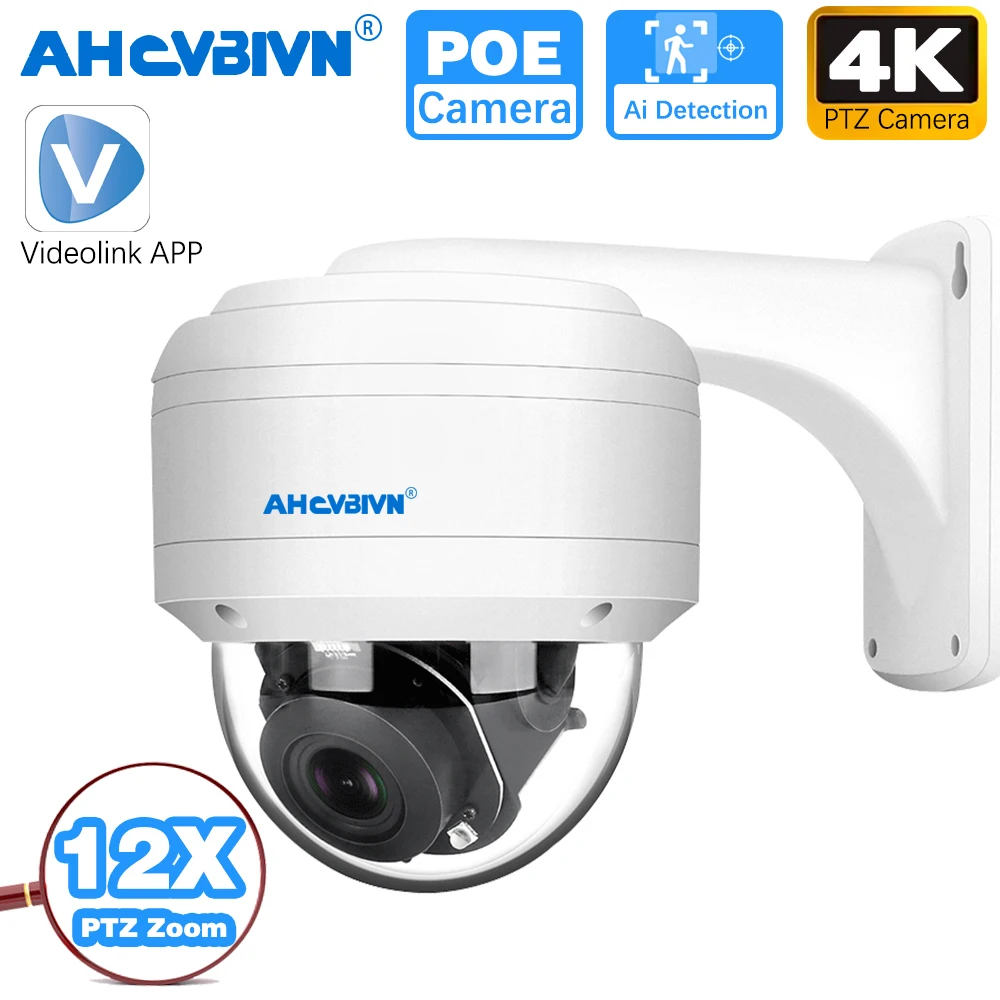 4K 12X Zoom Security Audio Dome Camera Outdoor POE PTZ IP Camera 8MP 360° Pan/Tilt IR Night Vision Patrol Mode Human Detection 
4K 12X Zoom Security Audio Dome Camera Outdoor POE PTZ IP Camera 8MP 360° Pan/Tilt IR Night Vision Patrol Mode Human Detection