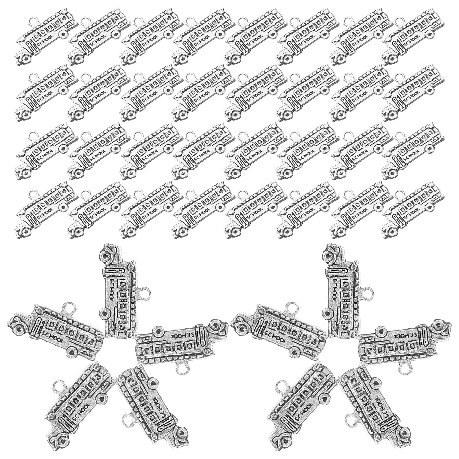 50pcs School Bus Charms Zinc Alloy Silver DIY Accessories Necklace Bracelet Making Jewelry Crafts Decorative Ornament
50pcs School Bus Charms Zinc Alloy Silver DIY Accessories Necklace Bracelet Making Jewelry Crafts Decorative Ornament