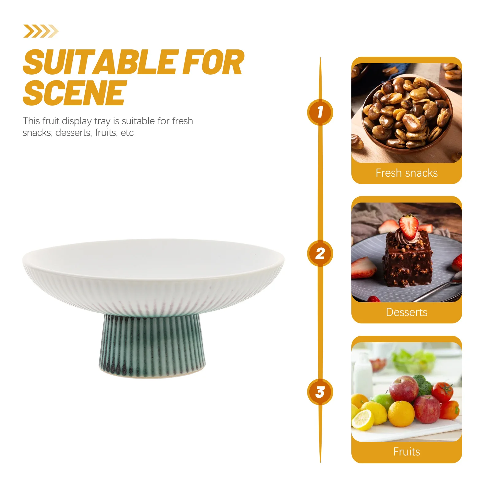 Porcelain Fruit Bowl Footed Serving Tray for Desserts Snacks Fruits Home Kitchen Decorative Display Stand Multipurpose Food
Porcelain Fruit Bowl Footed Serving Tray for Desserts Snacks Fruits Home Kitchen Decorative Display Stand Multipurpose Food