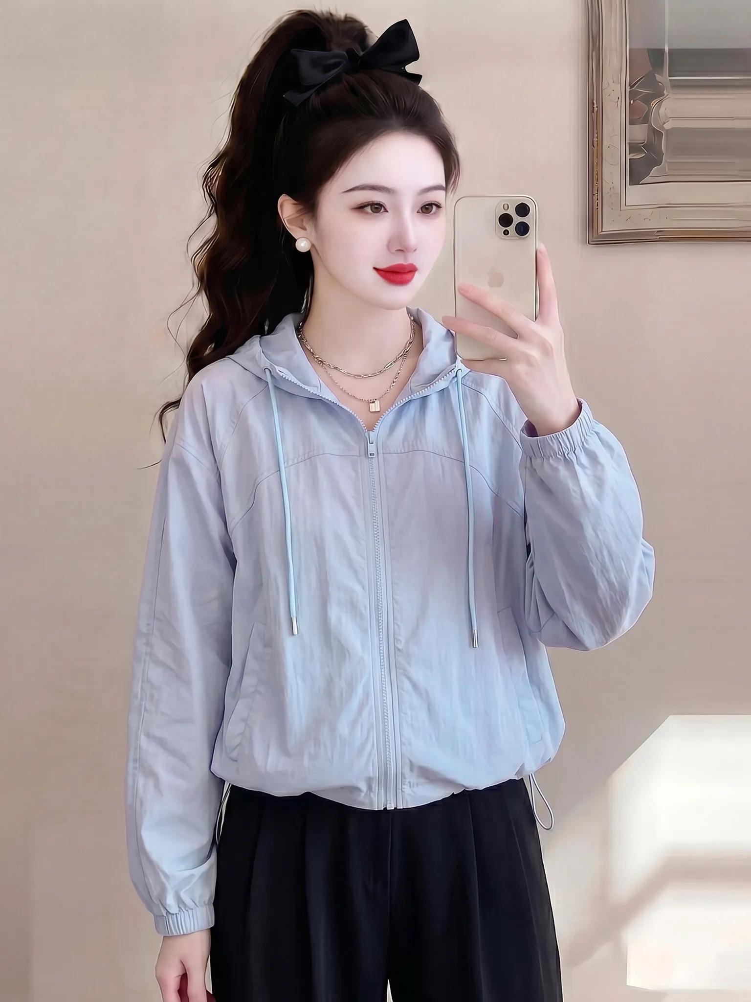 Fashionable Casual Loose Women's Outerwear Summer 2026 Breathable Sun Protection All-Match Style Commute Wind Long Sleeve Zipper
Fashionable Casual Loose Women's Outerwear Summer 2026 Breathable Sun Protection All-Match Style Commute Wind Long Sleeve Zipper