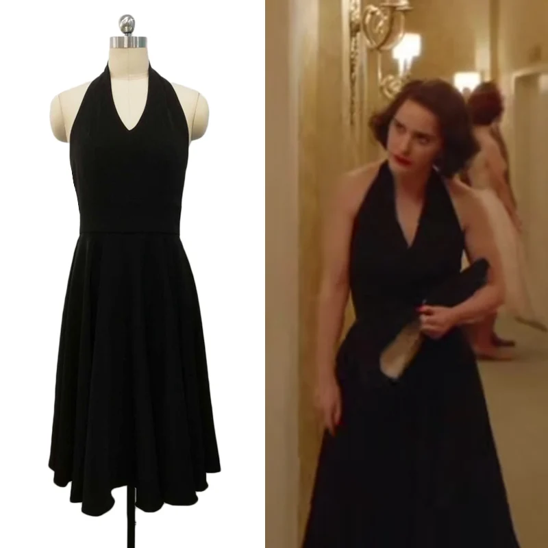 Mrs. Maisel Cosplay Costume Retro Skirt Black Halter Neck Dress Women's Stage Performance Belle Gown Party Halloween Dress
Mrs. Maisel Cosplay Costume Retro Skirt Black Halter Neck Dress Women's Stage Performance Belle Gown Party Halloween Dress