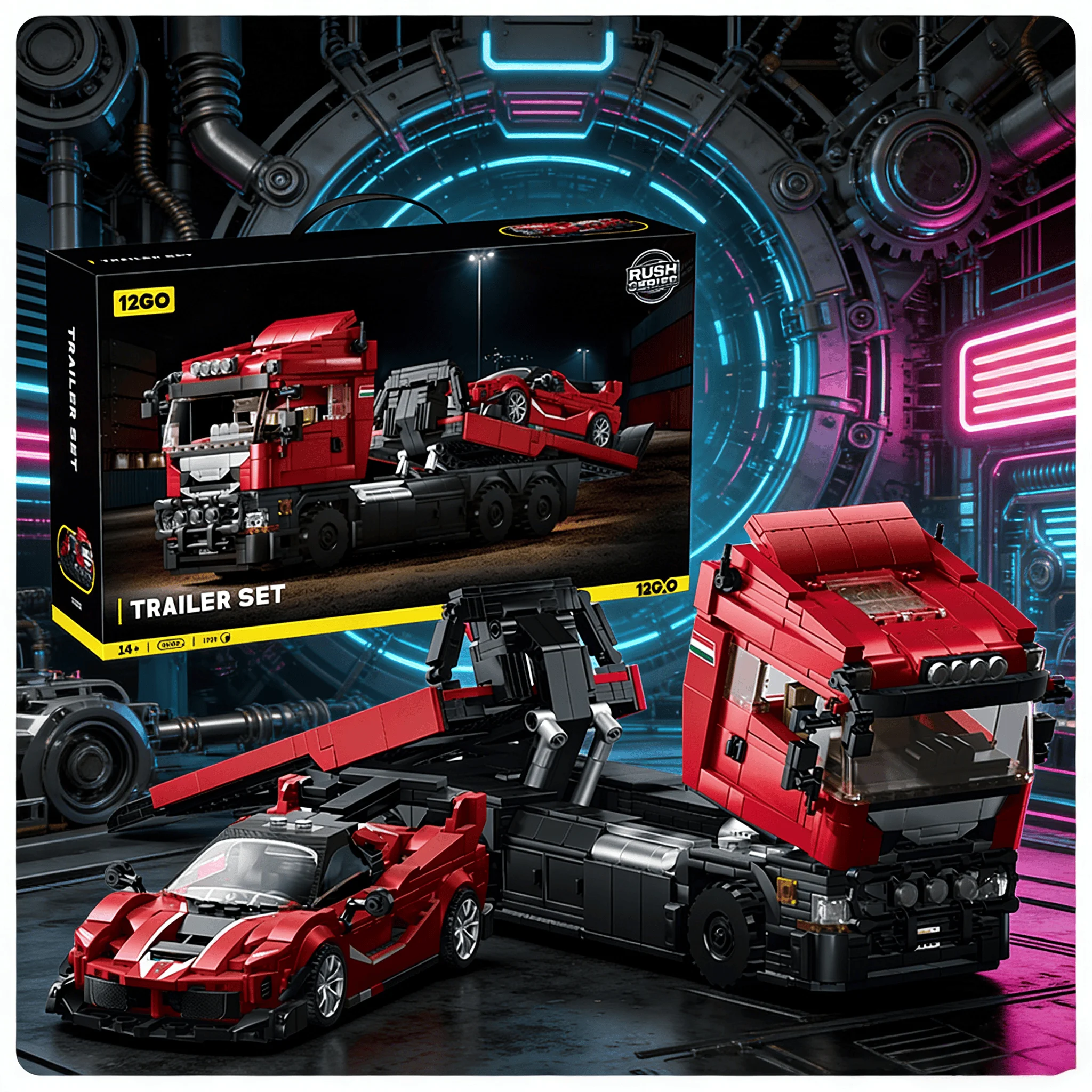 1728pcs MOC Assembling Trailer Head Truck and Super Car Model Desktop Ornaments Building Blocks for Adults Christmas Gifts
1728pcs MOC Assembling Trailer Head Truck and Super Car Model Desktop Ornaments Building Blocks for Adults Christmas Gifts