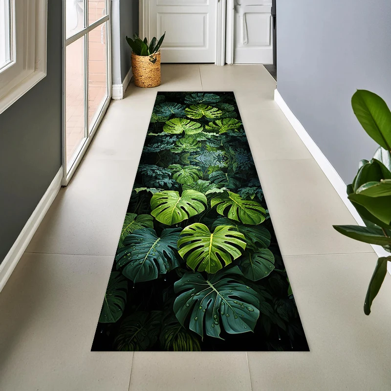 2D Tropical Monstera Runner Rug Realistic Green Leaf Decorative Long Floor Mat Soft Washable Non Slip Rug for Hallway Kitchen
2D Tropical Monstera Runner Rug Realistic Green Leaf Decorative Long Floor Mat Soft Washable Non Slip Rug for Hallway Kitchen